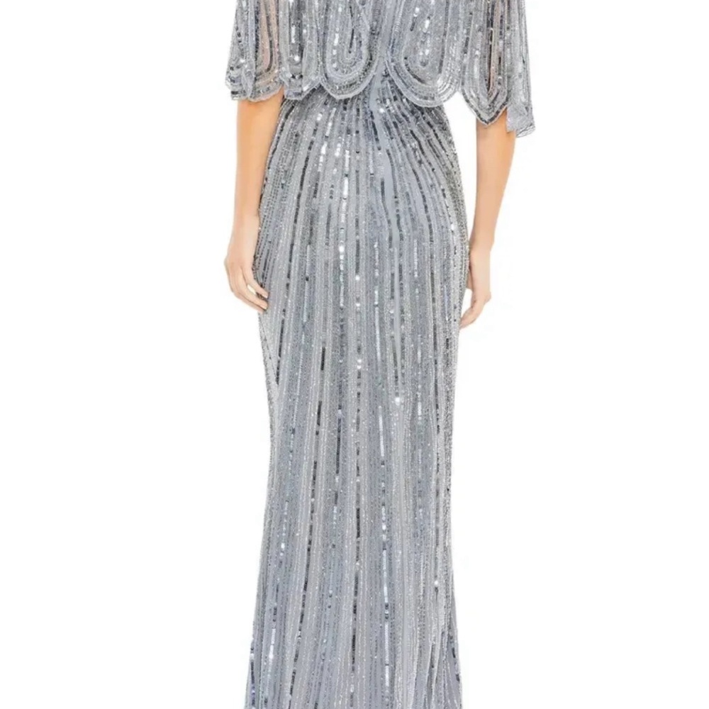Mac Duggal Sequin Flutter-Sleeve Gown No Tags - image 3